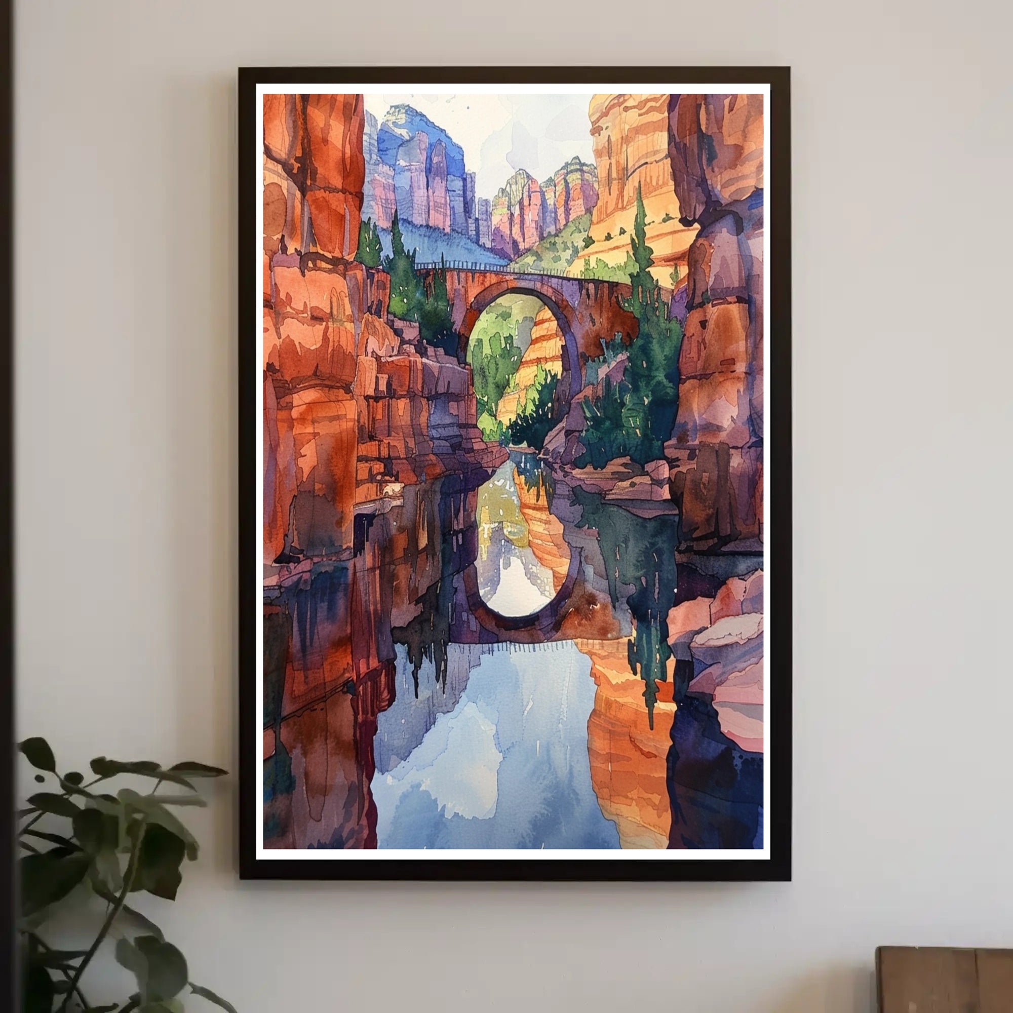 Serene Canyon Reflection Poster PosterGoat