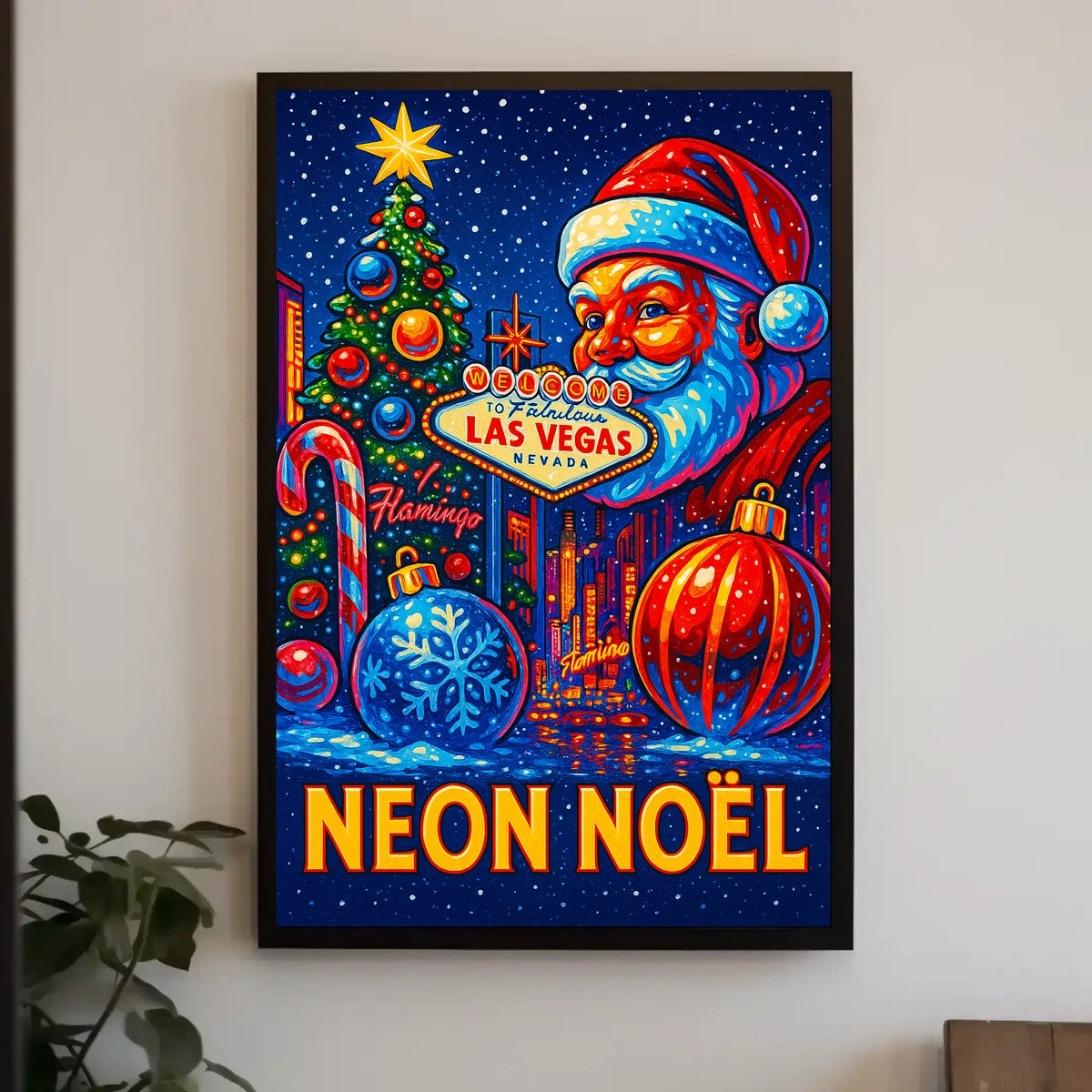 Neon Noƫl In Las Vegas Poster