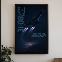 B-1 Lancer Cold War Era Military Poster