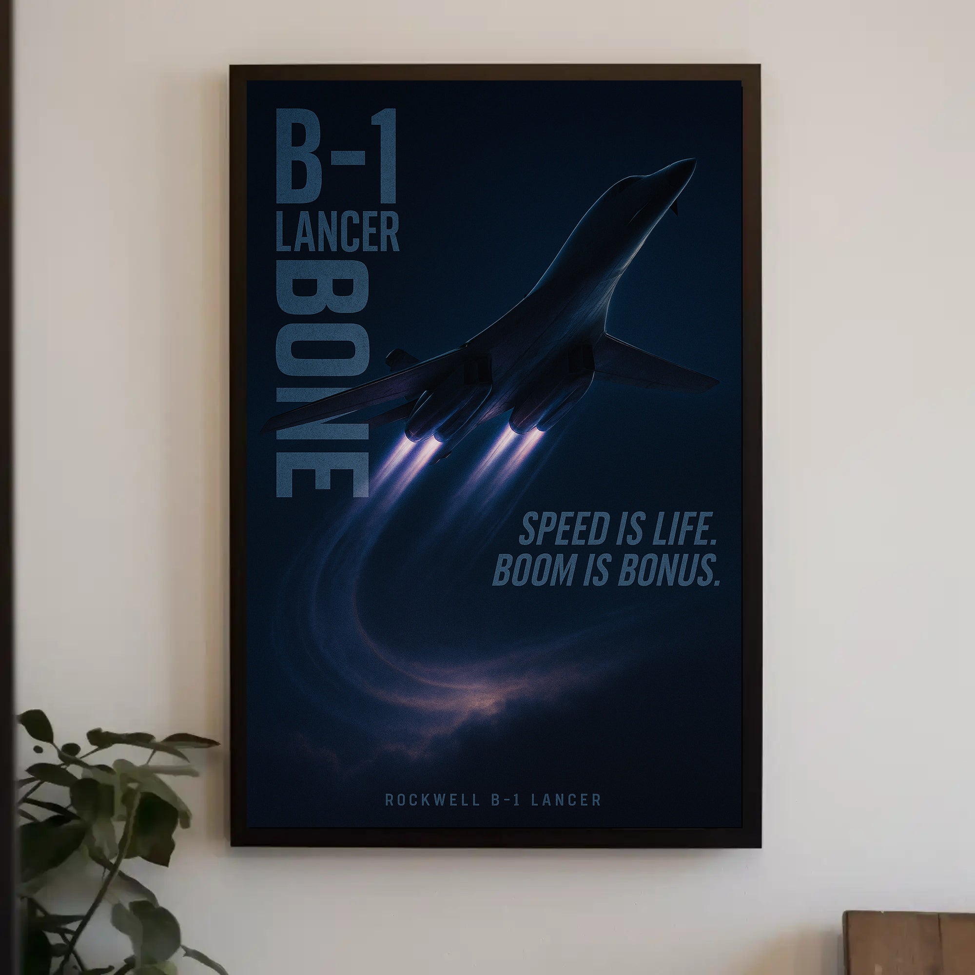 B-1 Lancer Cold War Era Military Poster