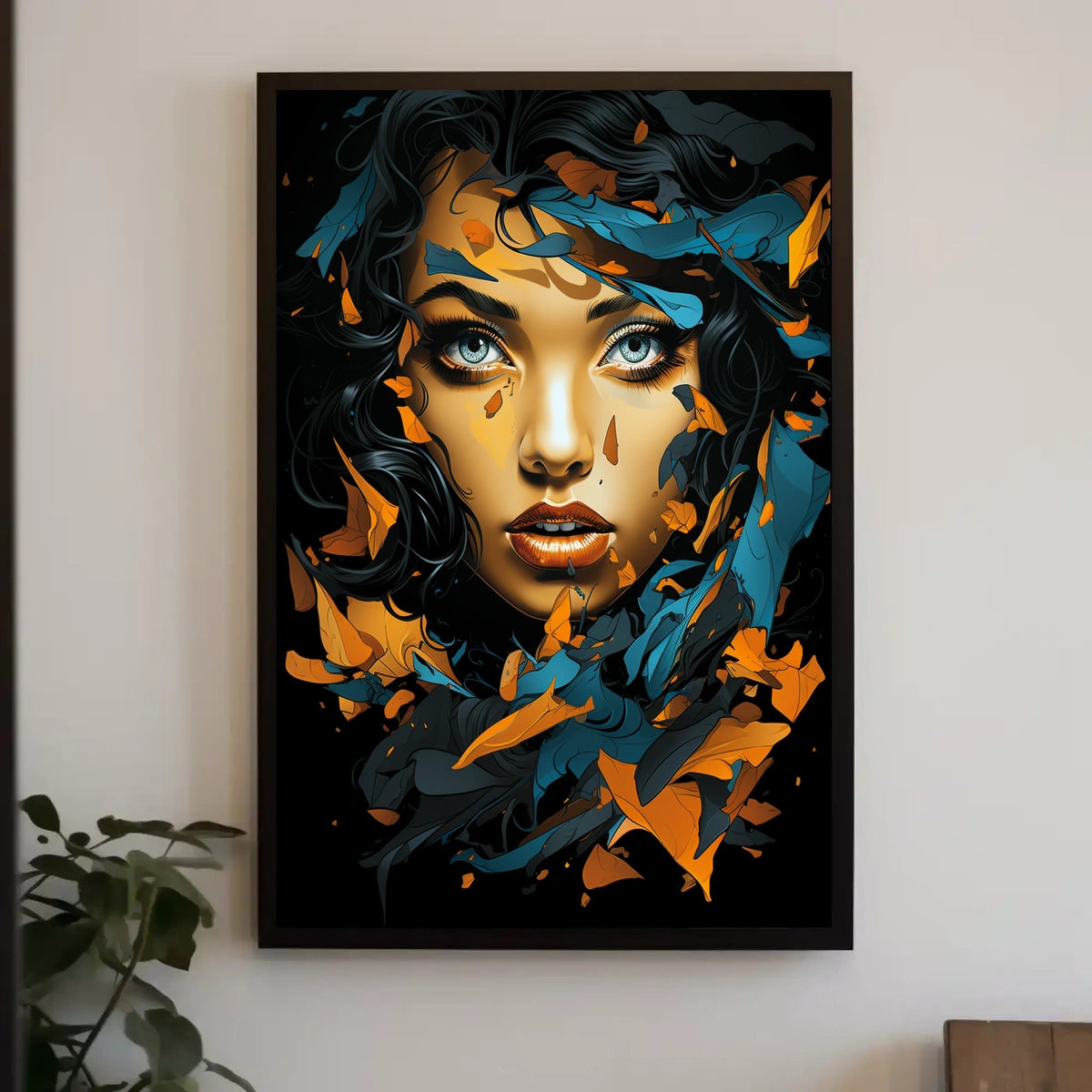 Surreal Abstract Woman's Face with Vibrant Colors