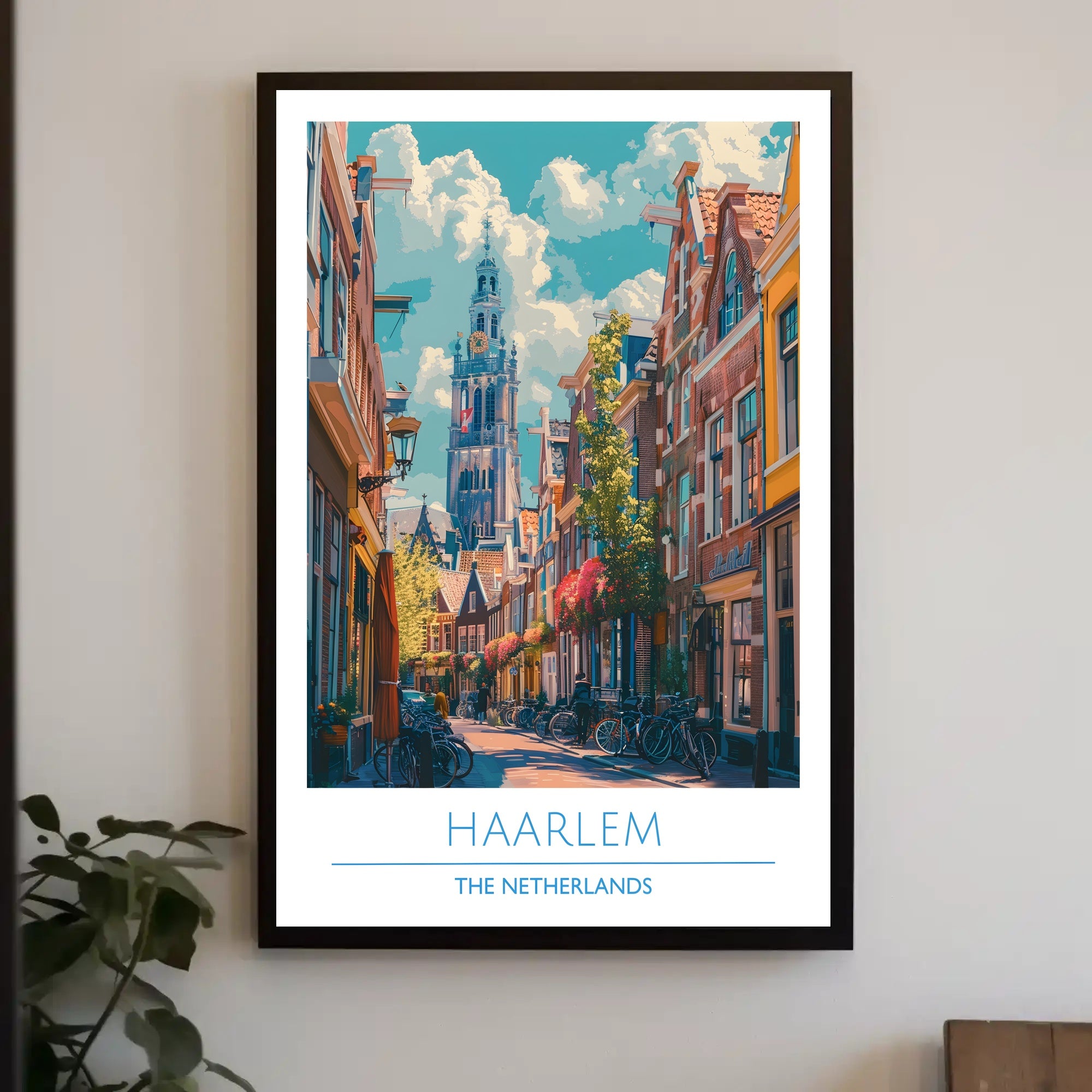Haarlem Street Scene Poster