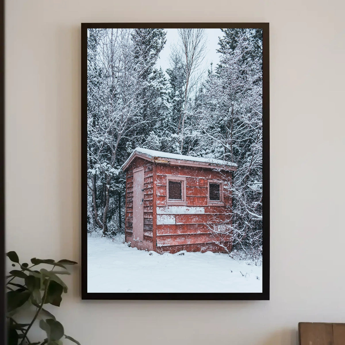 Winter Cabin In The Woods Poster
