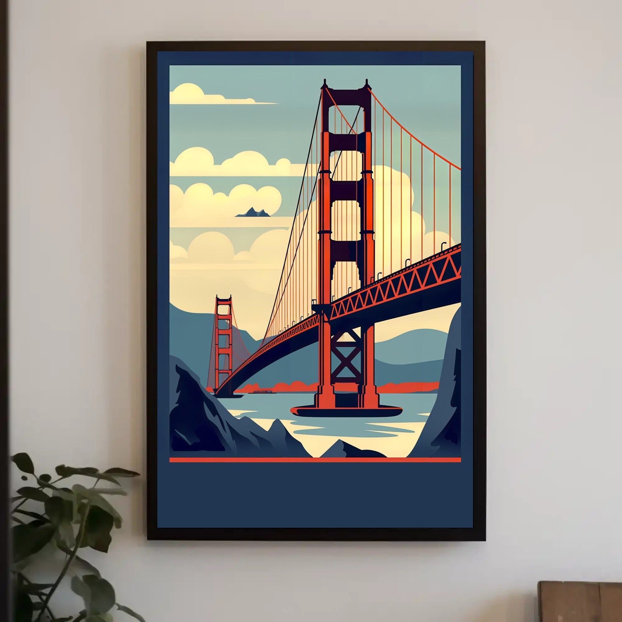 Iconic Bridge Illustration Poster