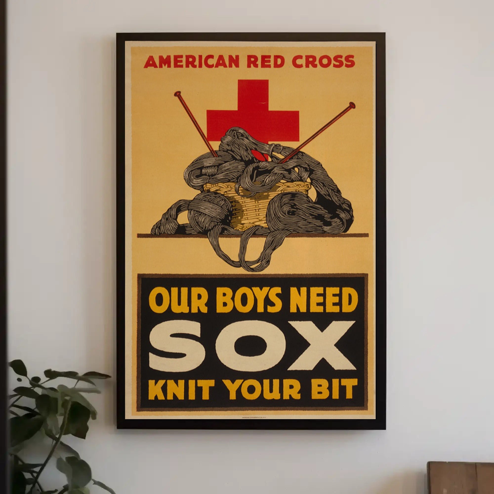 Knit for the Troops Poster PosterGoat