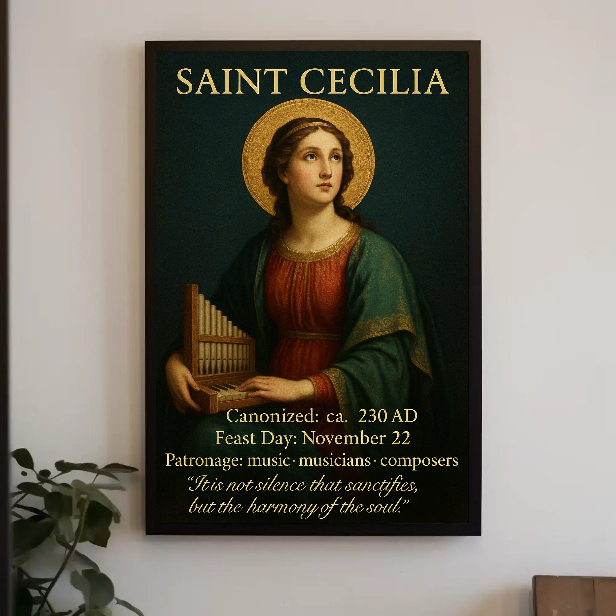 Saint Cecilia Poster PosterGoat