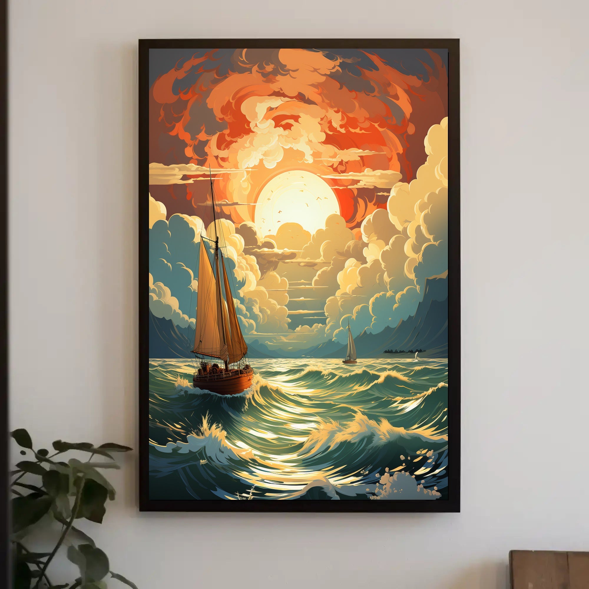Sailing Into The Sunset Poster PosterGoat
