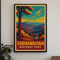 Shenandoah National Park Vintage Autumn Lovers Poster