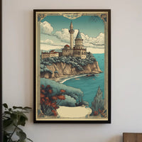 Enchanted Coastal Castle Poster