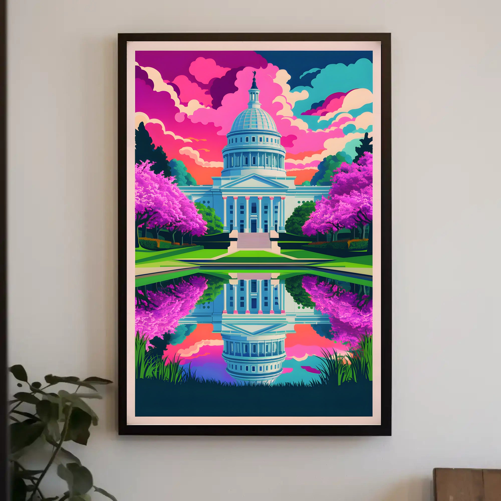 Vibrant Capitol Reflection Poster