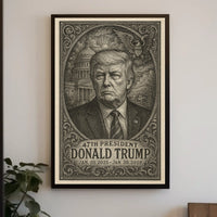 Donald Trump 47th President Photo Realism Wall Poster