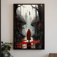 The Red Cloak In A Dystopian Realm Poster