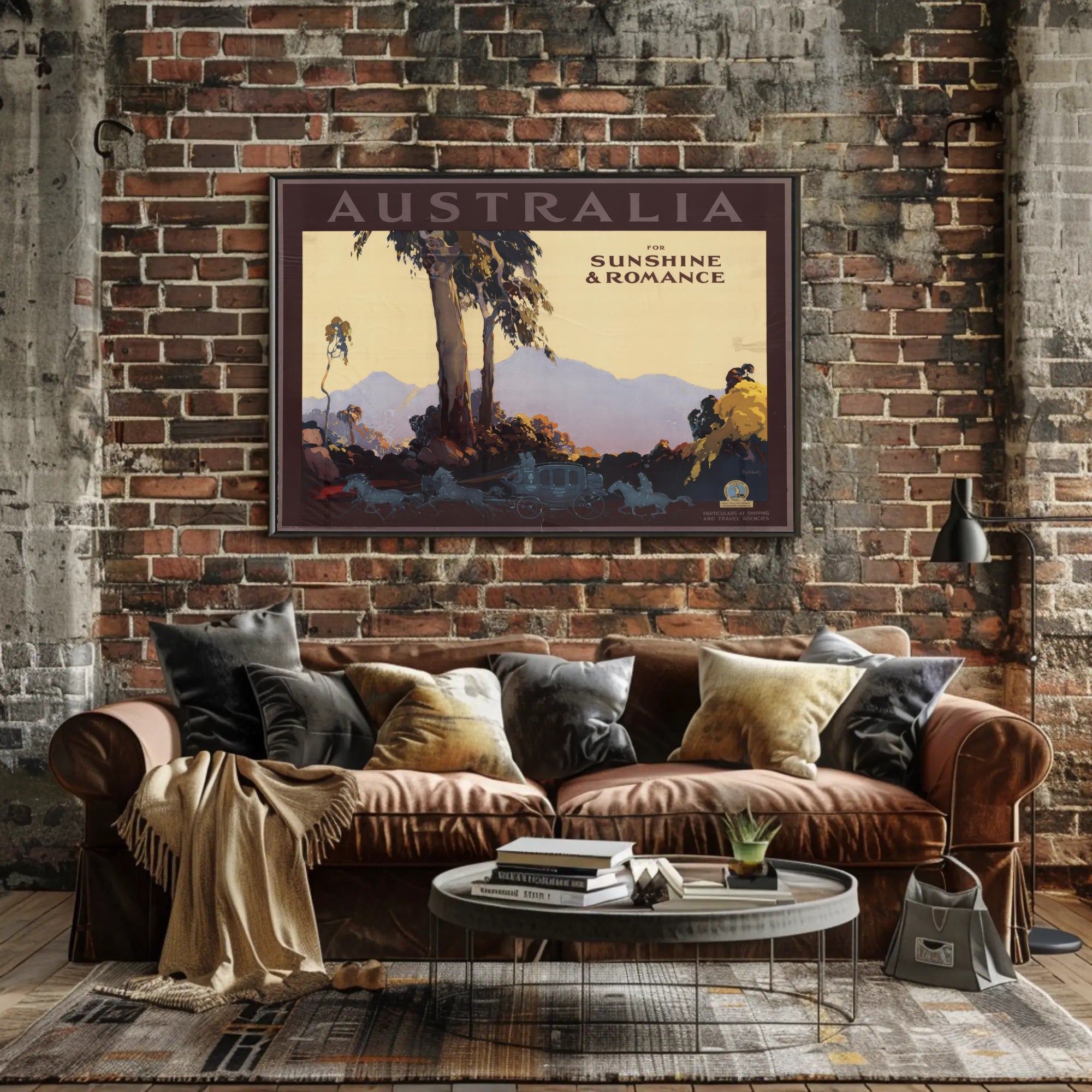 Australia Romantic Getaway Vintage Poster PosterGoat