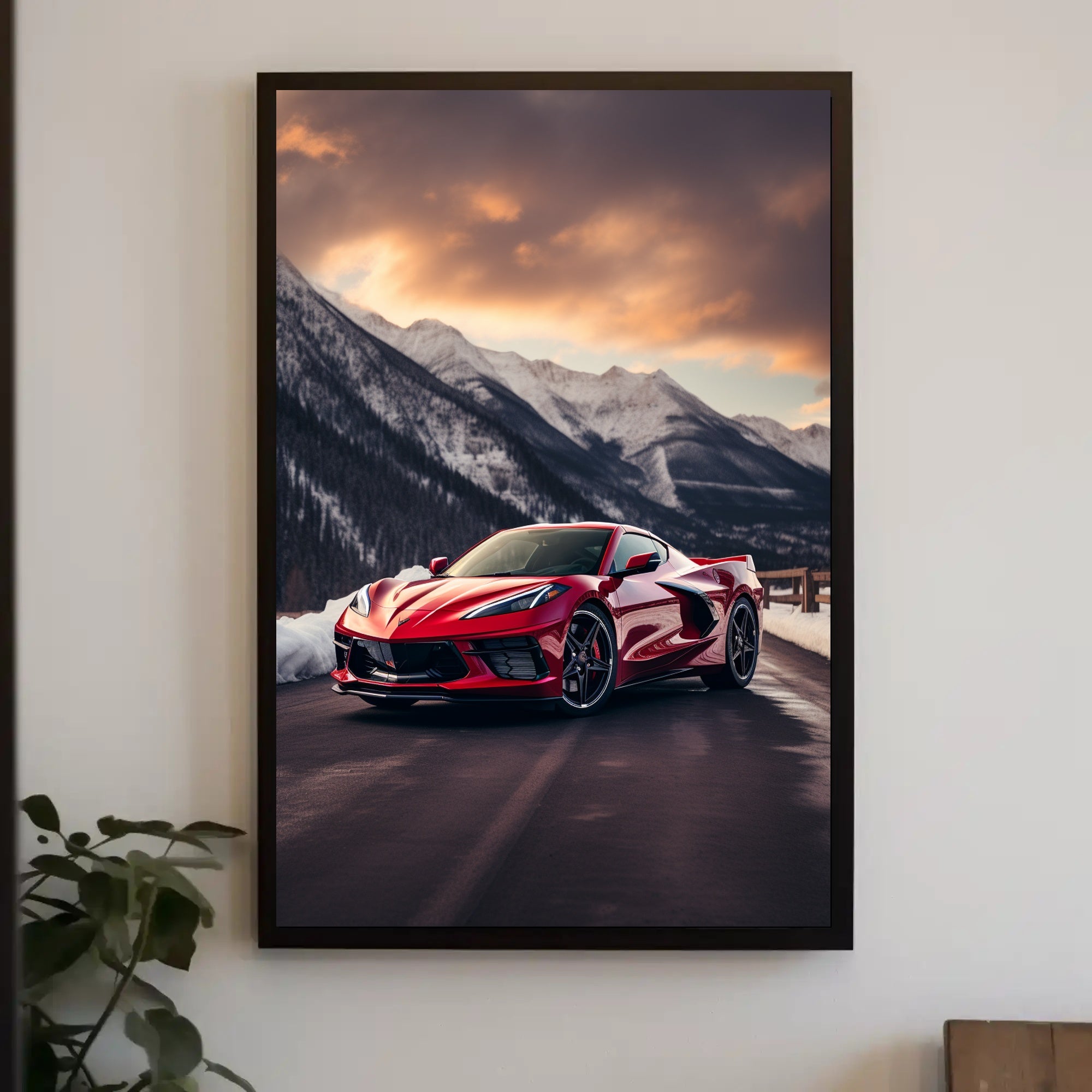 Sleek Performance in a Winter Wonderland Poster PosterGoat