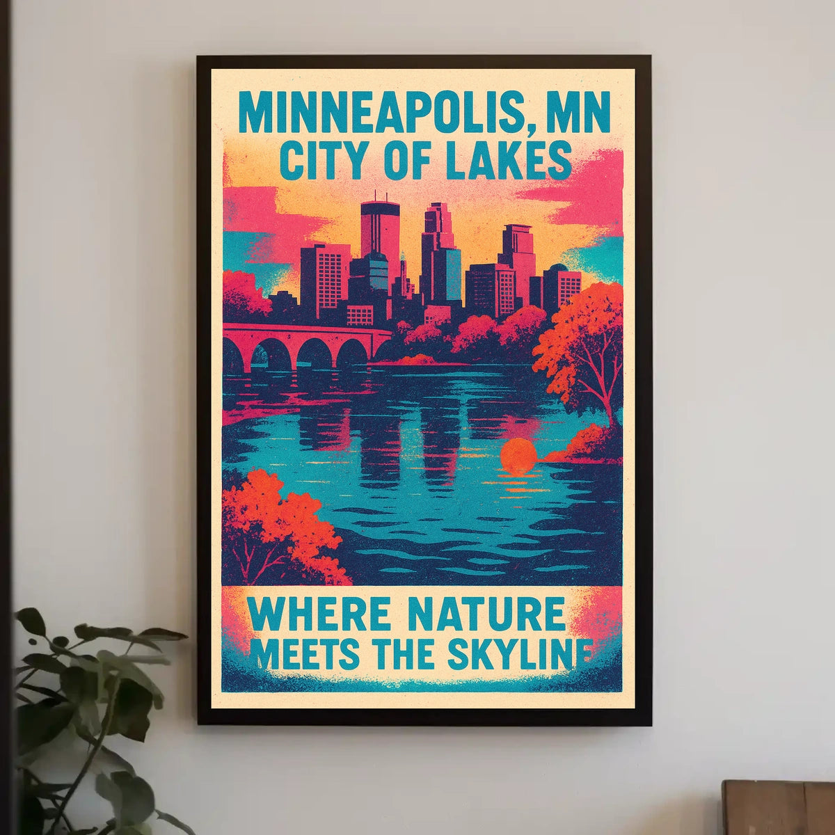 Minneapolis, MN City of Lakes Poster
