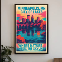 Minneapolis, MN City of Lakes Poster