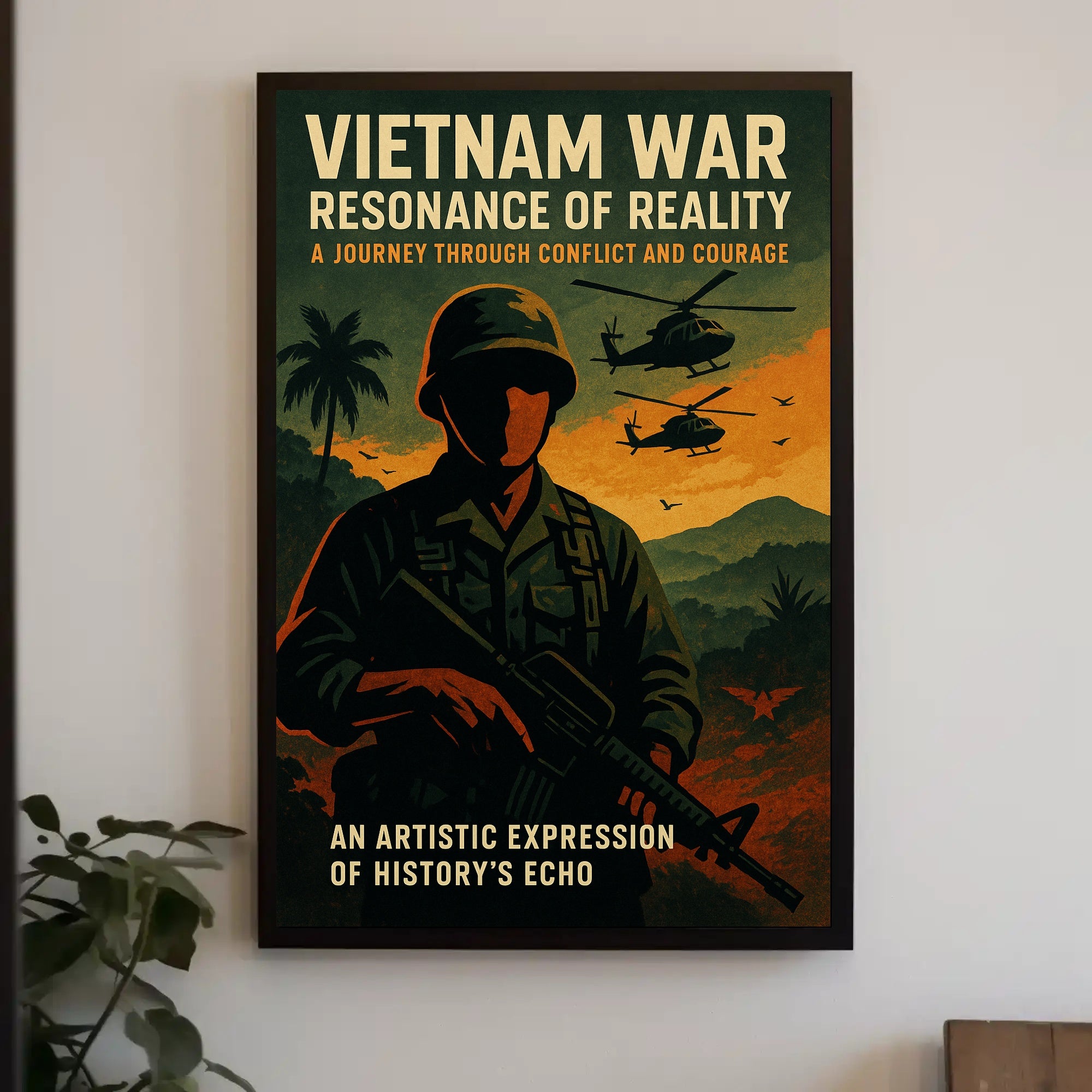 Vietnam War Vintage Poster Historical Military Print
