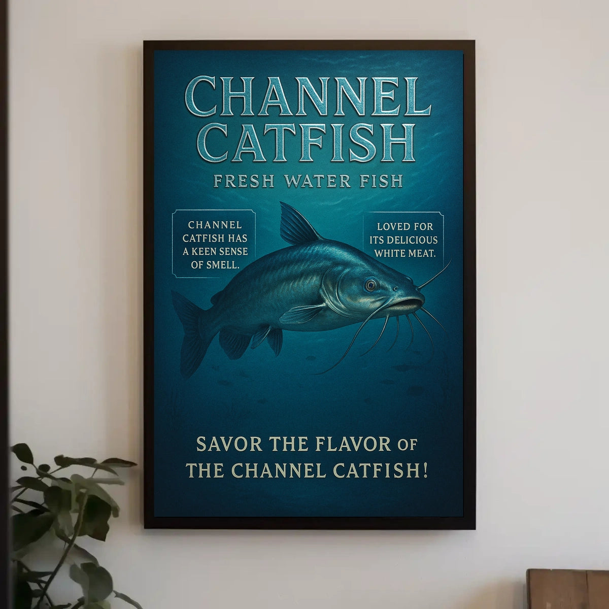 Channel Catfish Fresh Water Delight Poster