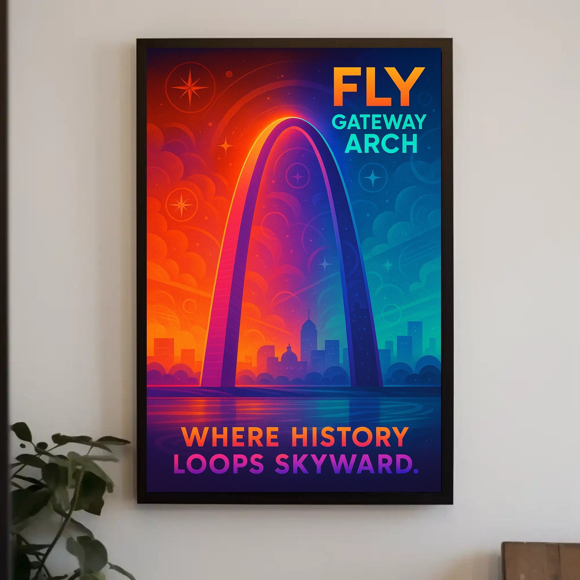 Gateway Arch Inspiring St. Louis Urban Cityscape Travel Poster