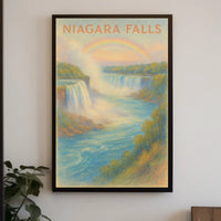 Niagara Falls Scenic Splendor Impressionist Travel Poster