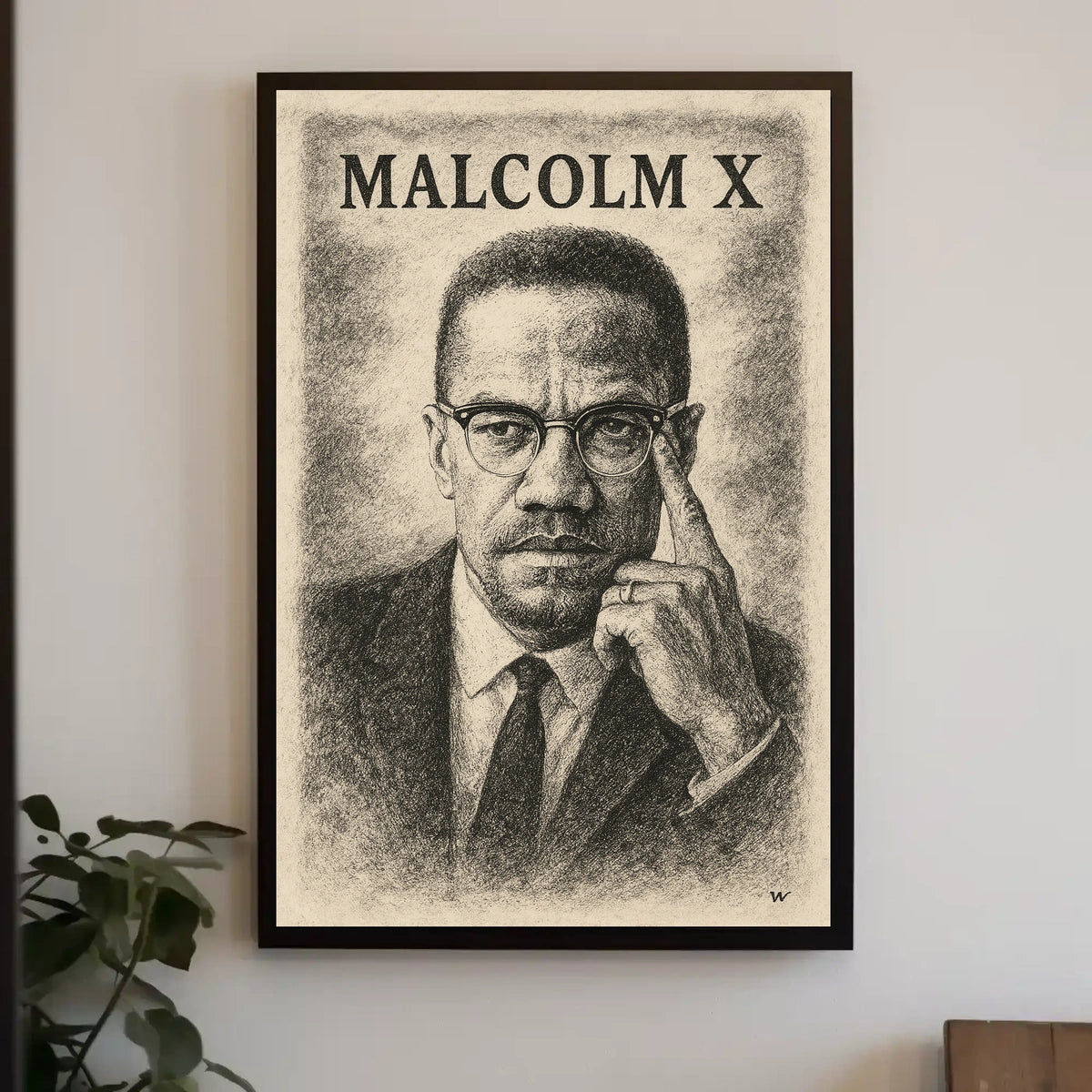 Malcolm X Portrait Poster
