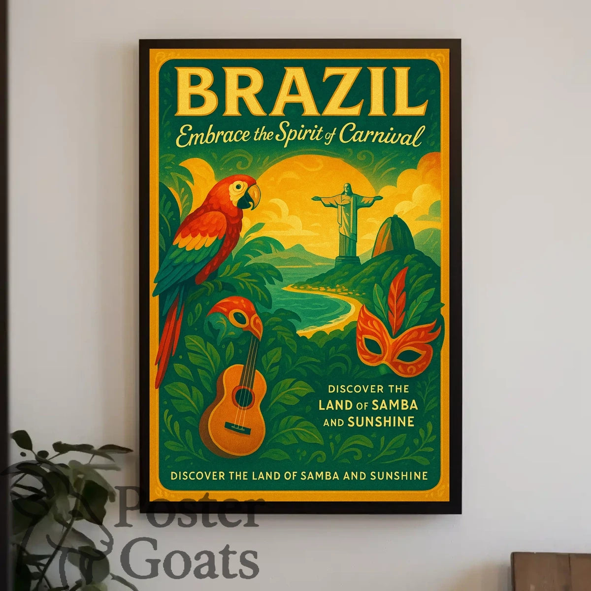 Brazilian Carnival Celebration: Vintage Cultural or Heritage Poster