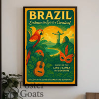 Brazilian Carnival Celebration: Vintage Cultural or Heritage Poster