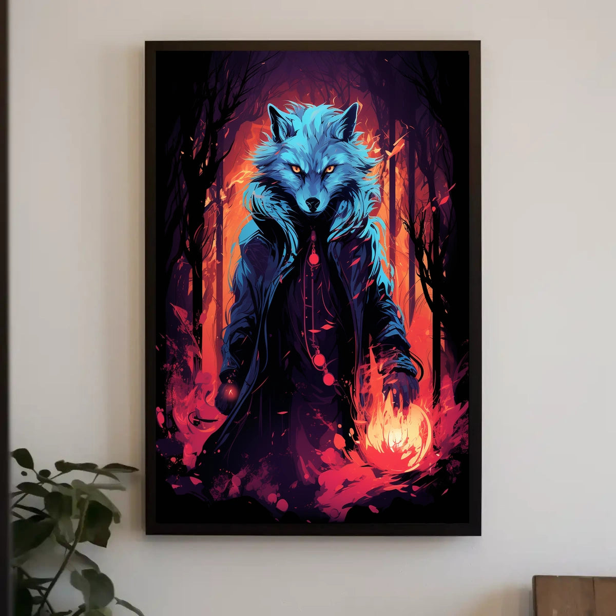 Enchanted Wolf In The Forest Poster