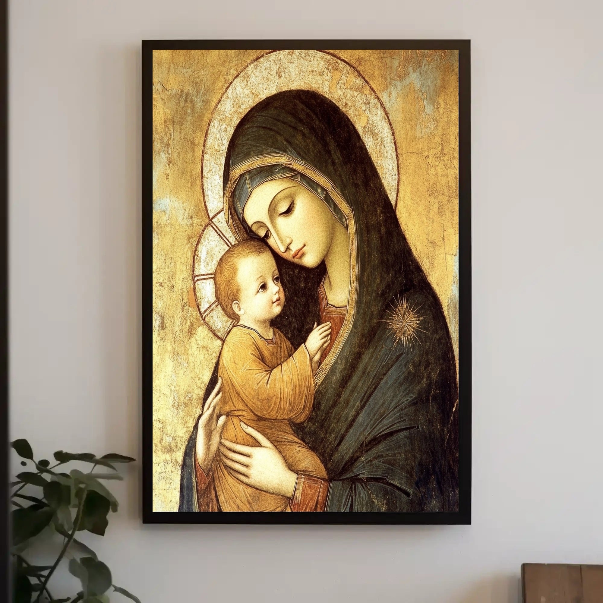 Virgin Mary Spiritual Art Poster