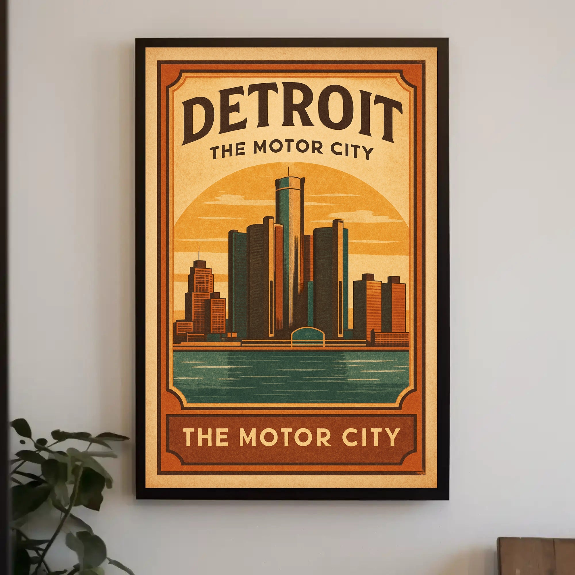 Detroit The Motor City Poster