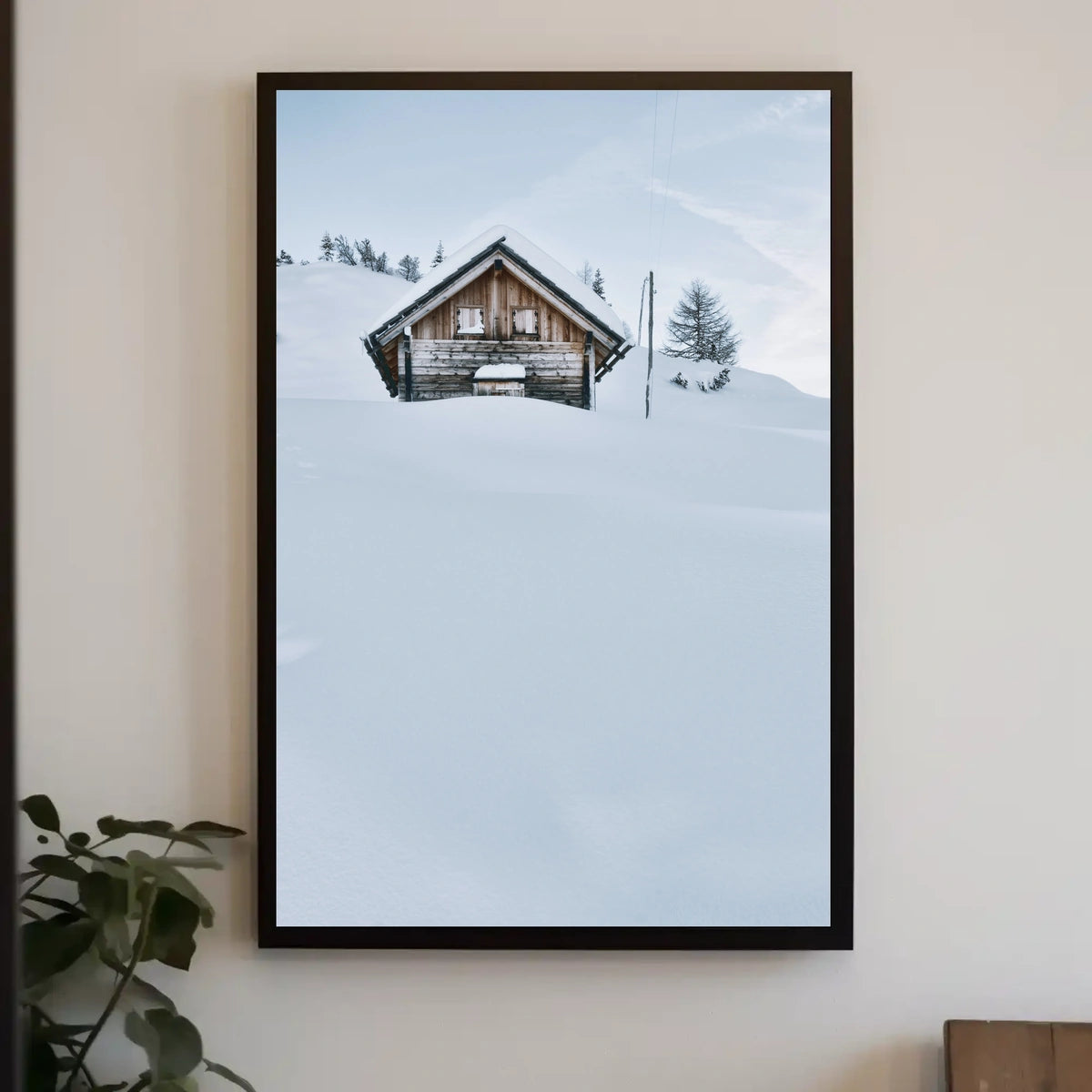 Rustic Cabin in Snowy Mountains National Park Poster