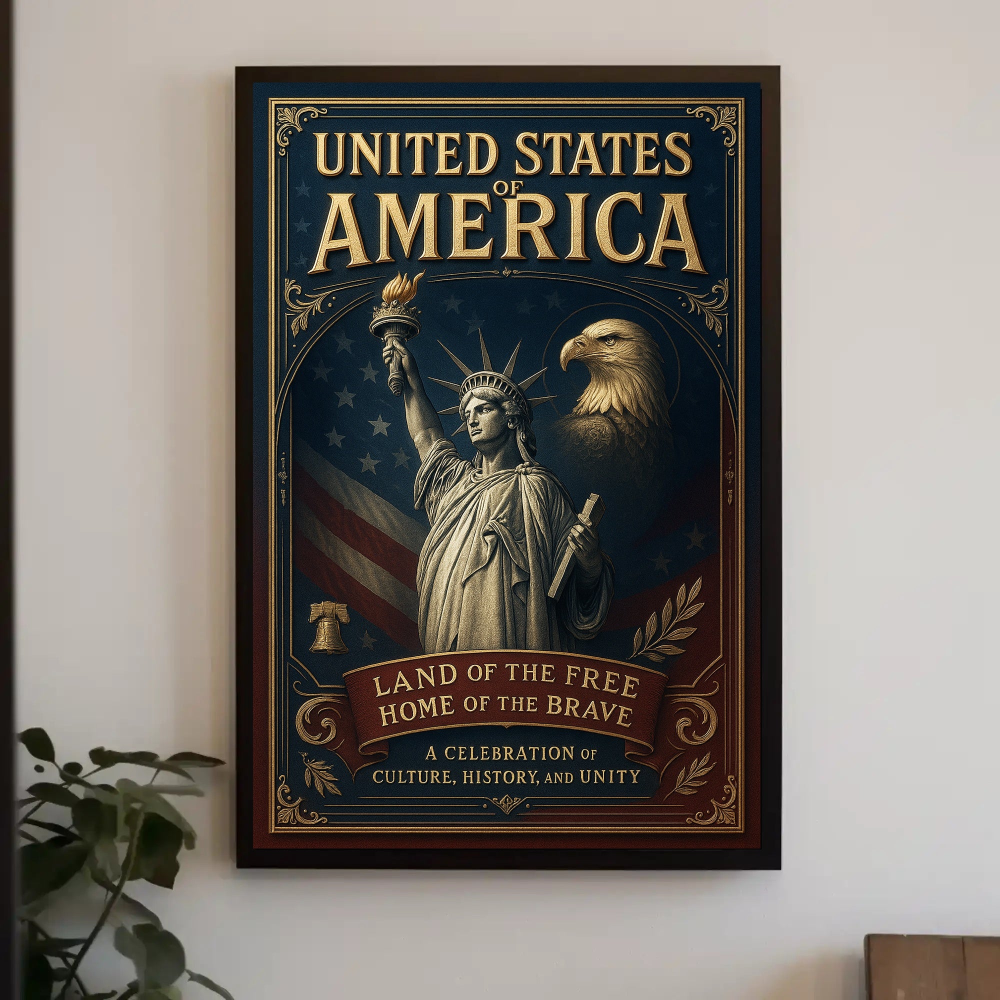 Land of the Free, Home of the Brave Poster PosterGoat