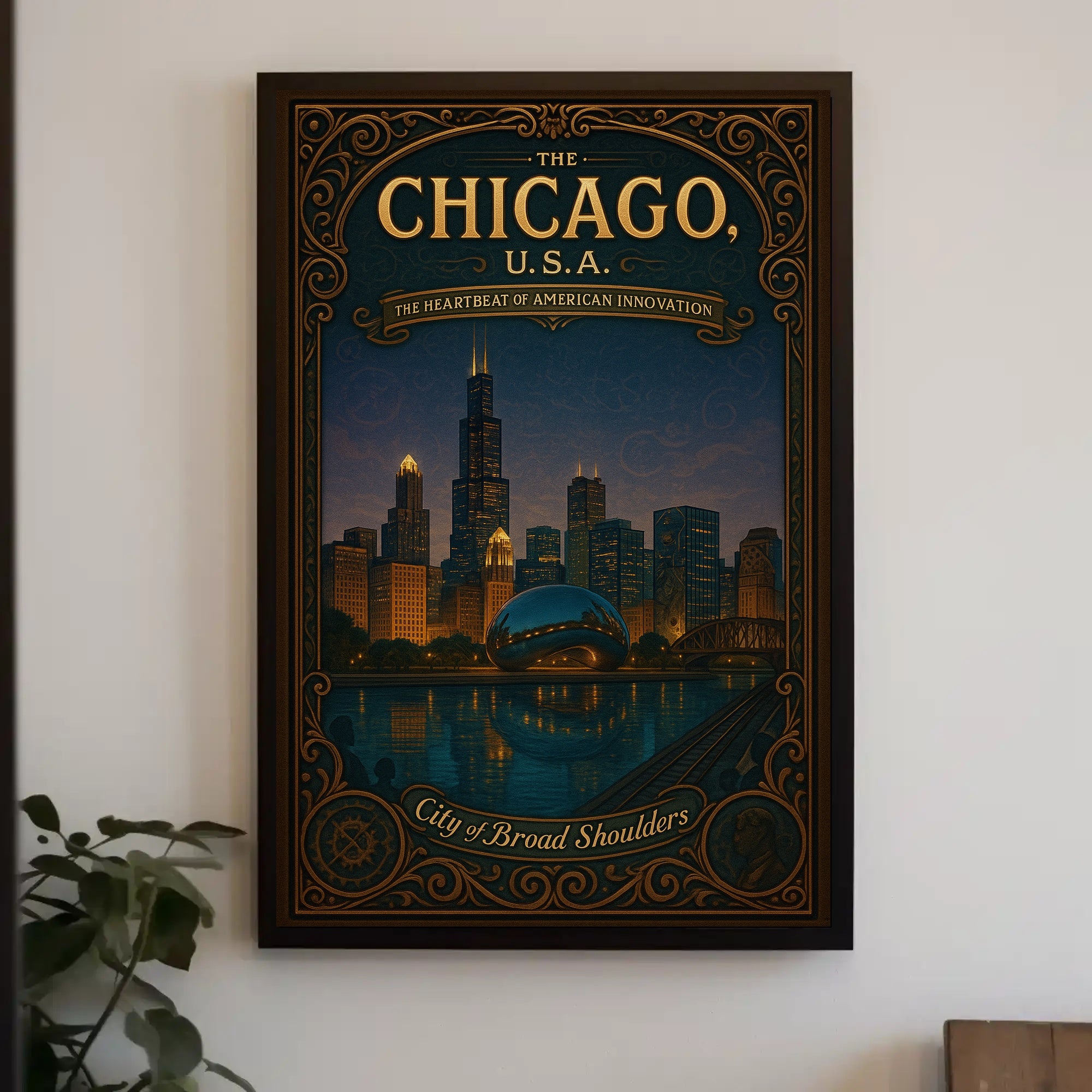 Chicago The Heartbeat of American Innovation Poster PosterGoat