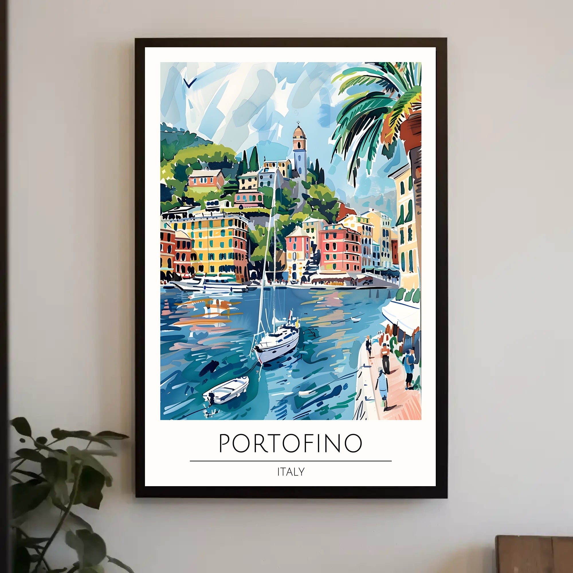 Portofino Harbor Poster PosterGoat
