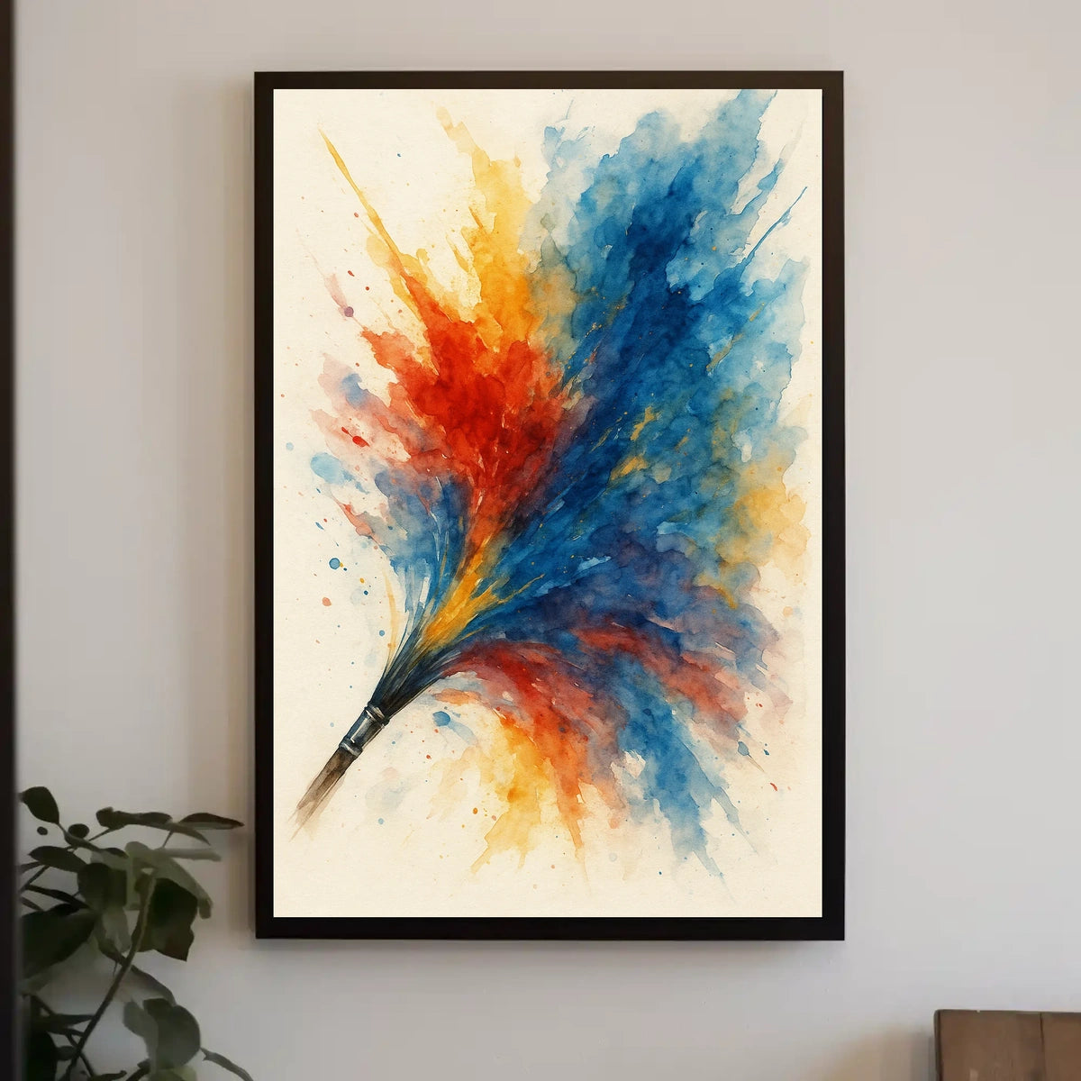 Colorful Brushstroke Explosion Poster