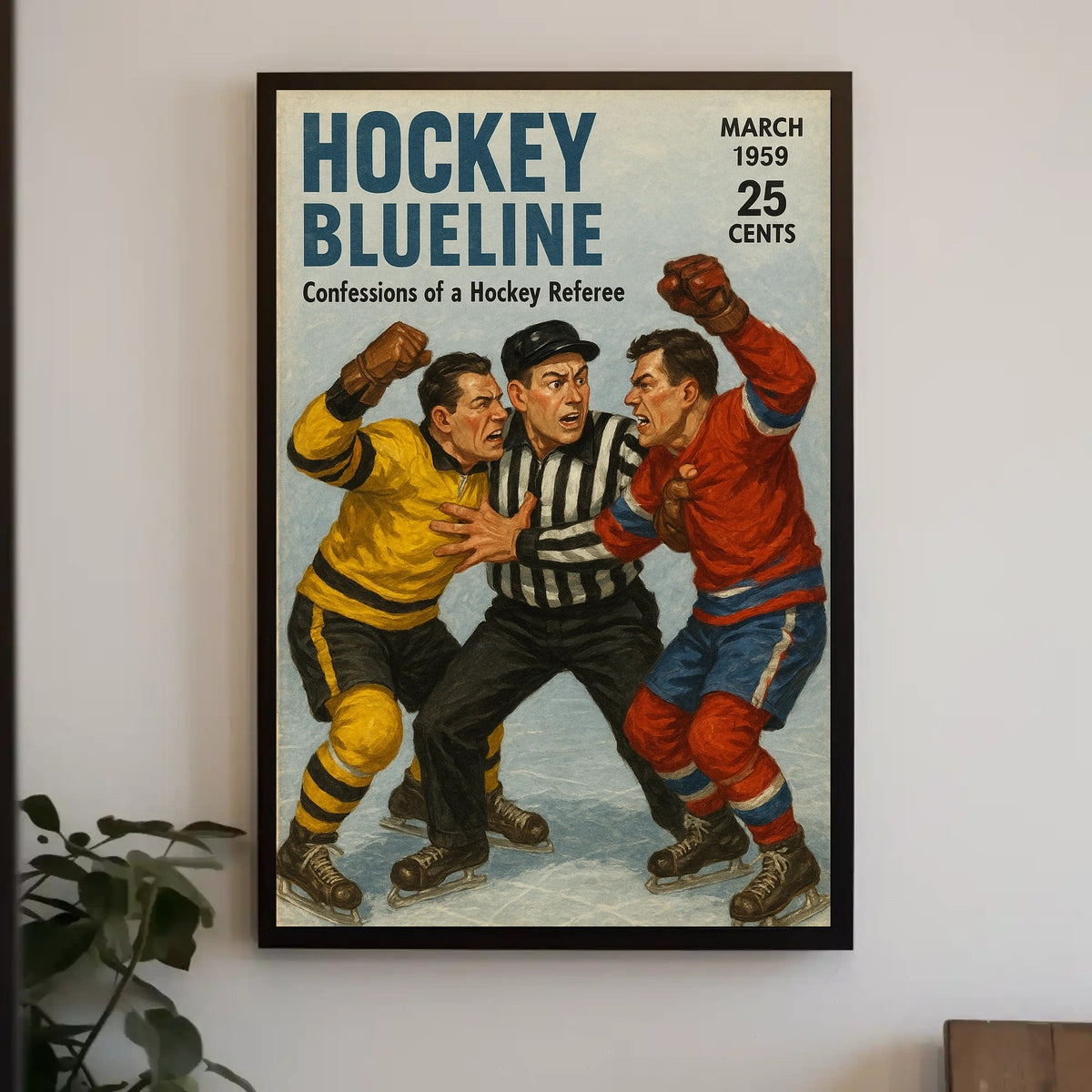 Hockey Blueline Confessions of a Hockey Referee Poster
