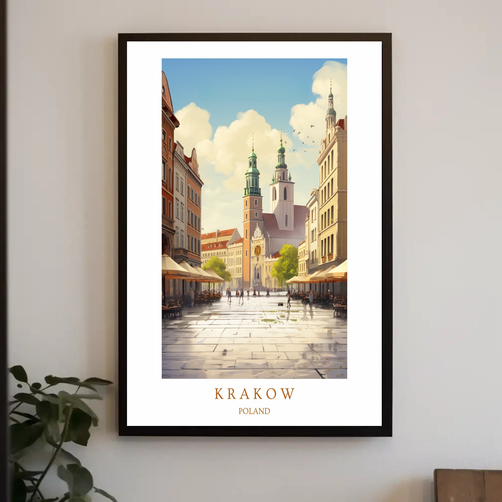 Krakow Cityscape Poster PosterGoat