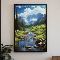 Rocky Mountains Serene Travel Poster Print
