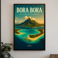 Breathtaking Bora Bora Paradise Vintage Travel Poster PosterGoat