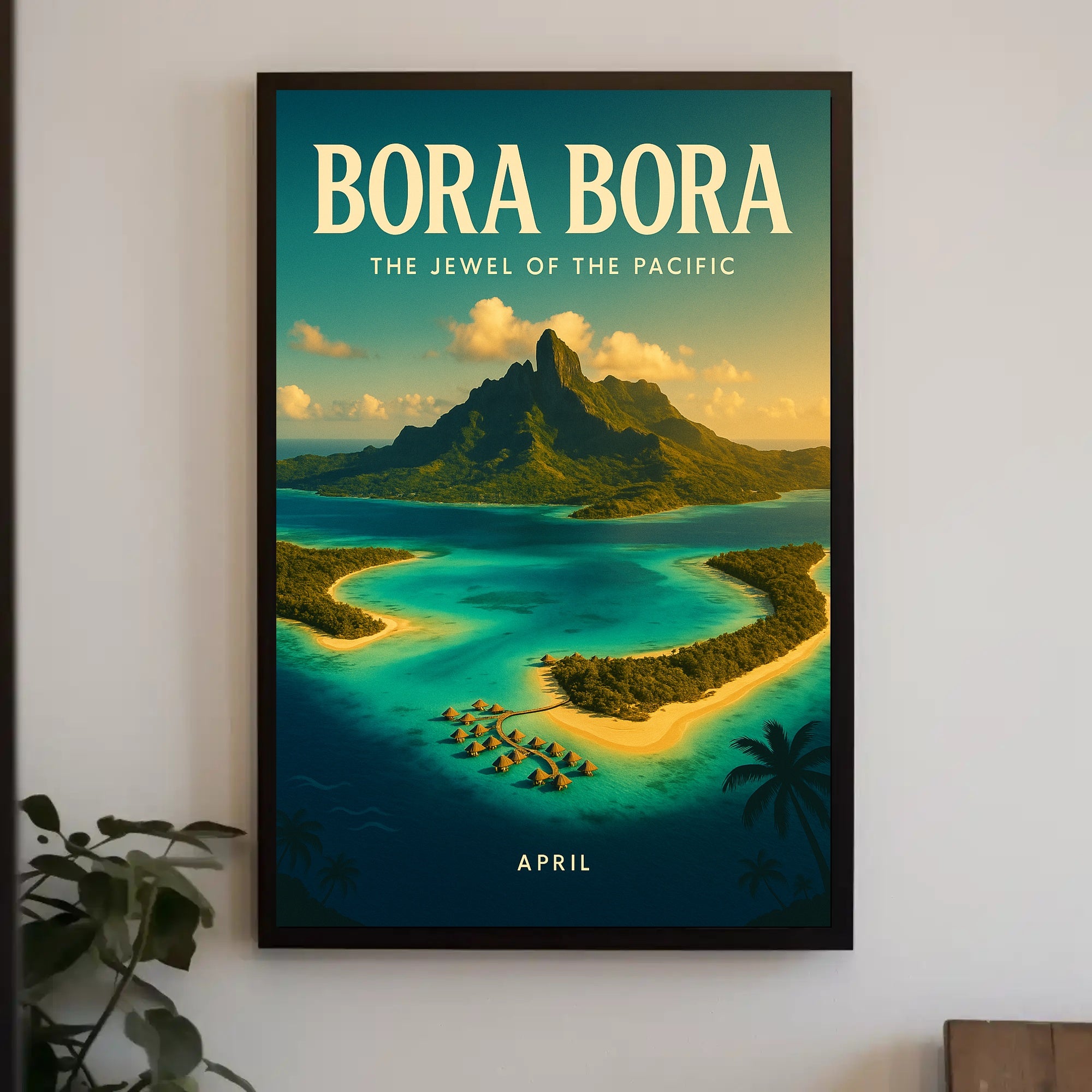 Breathtaking Bora Bora Paradise Vintage Travel Poster PosterGoat