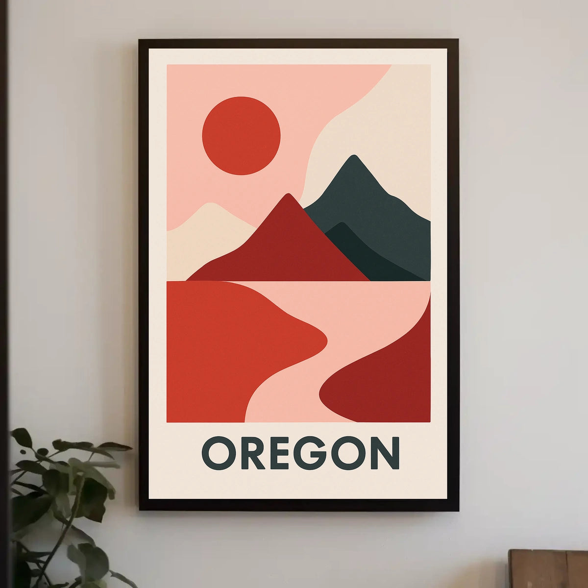 Oregon Abstract Landscape Poster