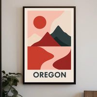 Oregon Abstract Landscape Poster