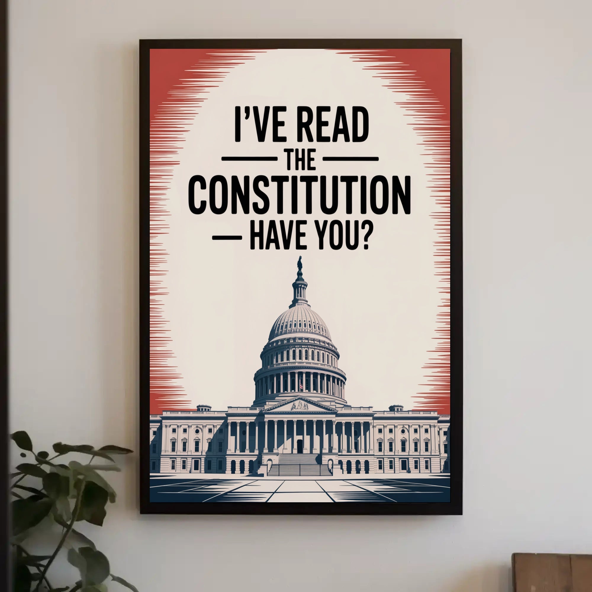United States Capitol Vintage-Inspired Political or Propaganda Poster