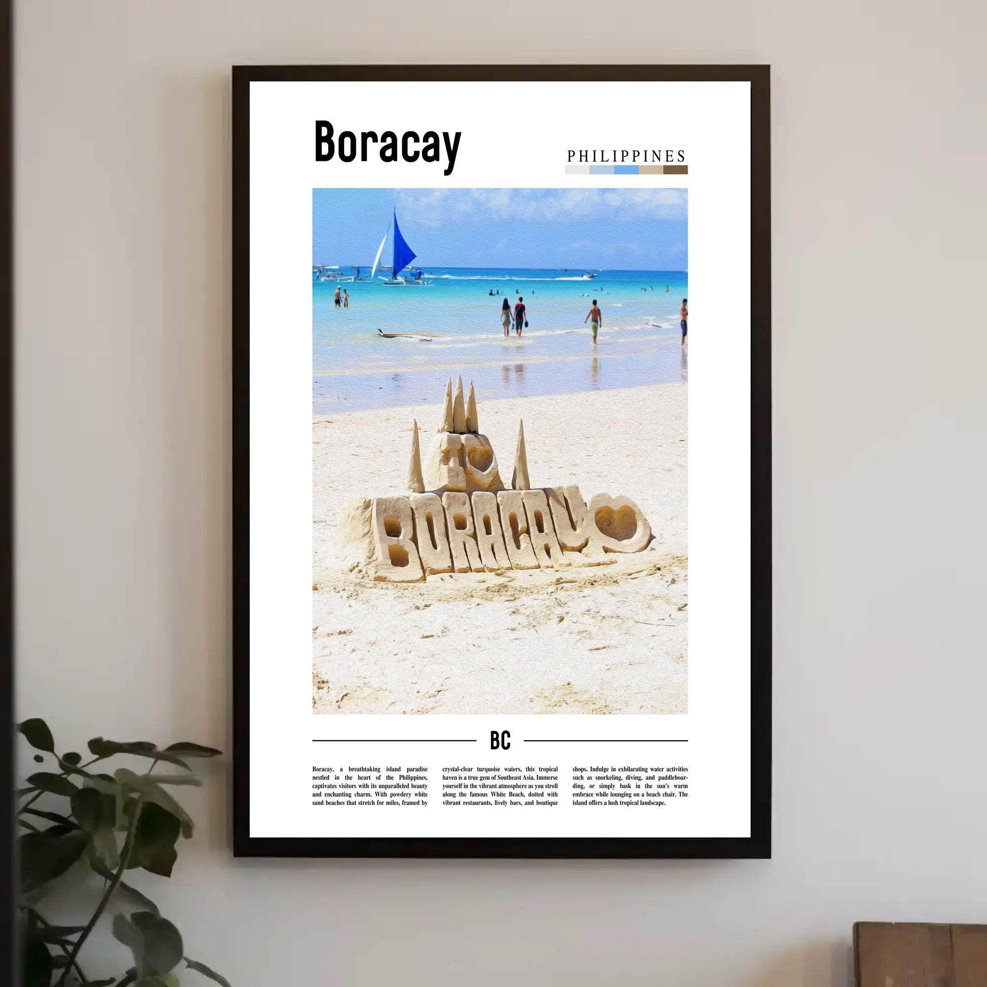 Boracay Beach Paradise Travel Poster PosterGoat
