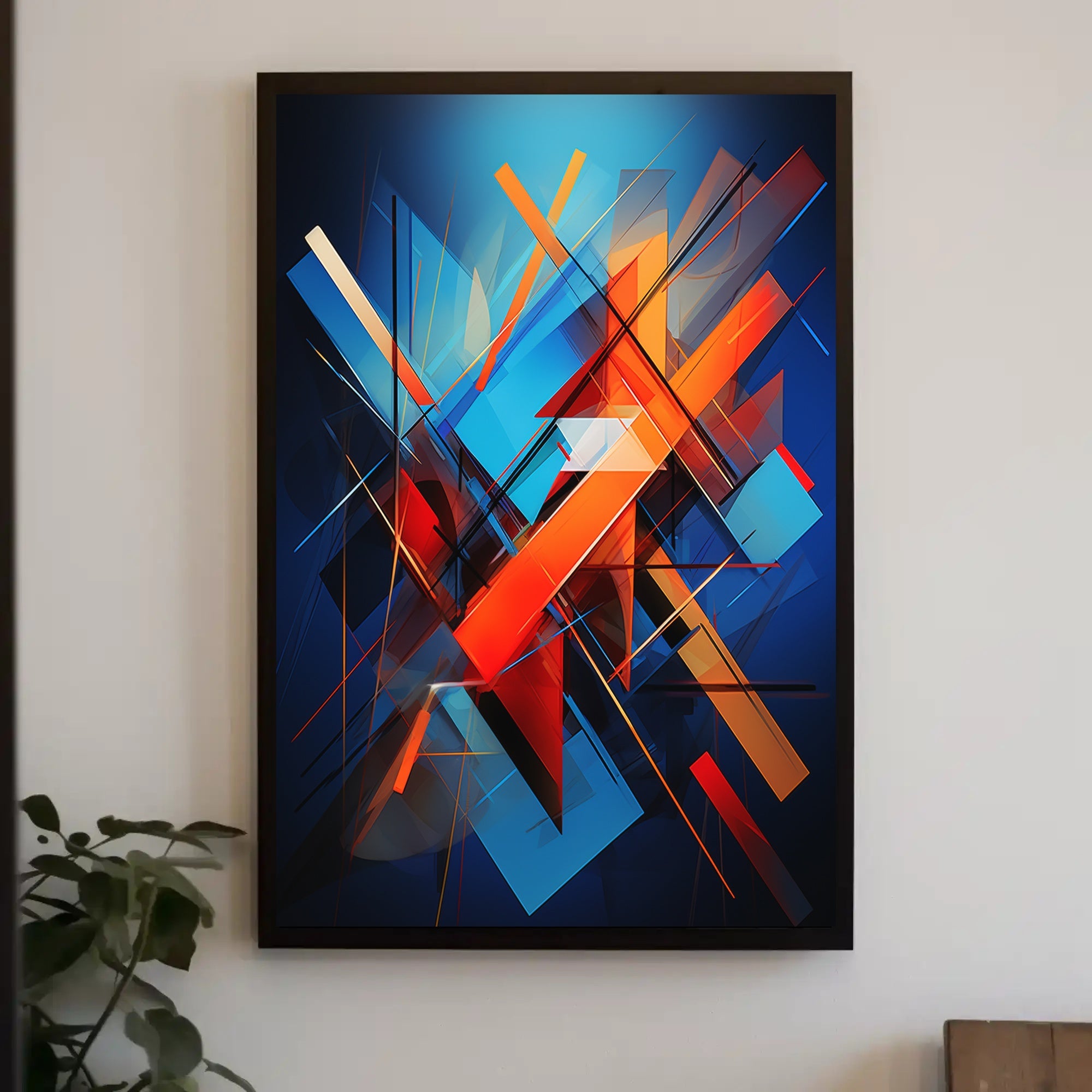 Geometric Modernism Energetic Abstract Art Wall Abstract Poster