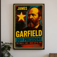 James A. Garfield 20th President of the United States Graffiti Pop Art Poster
