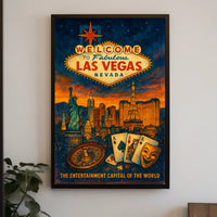 Las Vegas Poster Welcome To Fabulous City Skyline For Fans