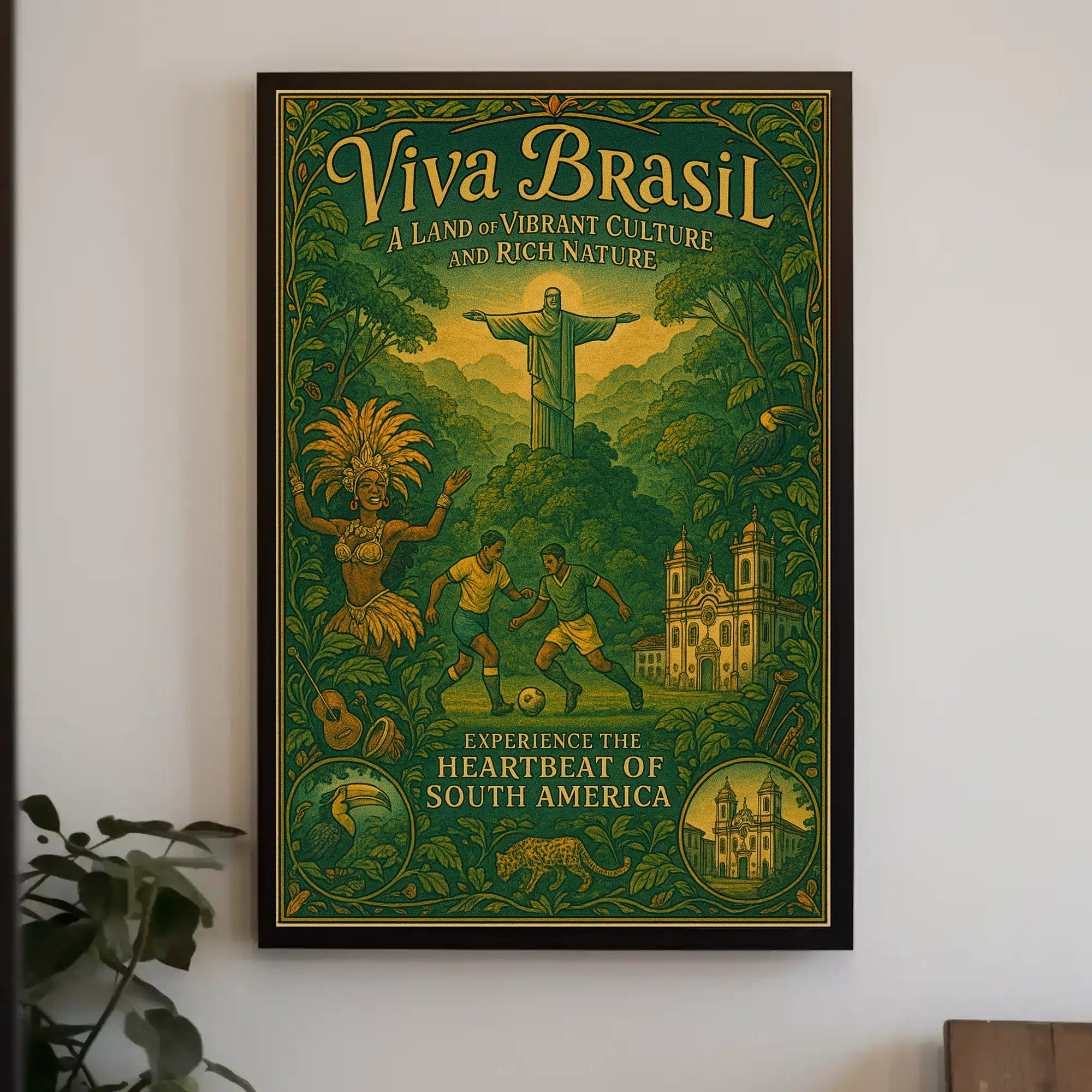 Viva Brasil A Land of Vibrant Culture Poster