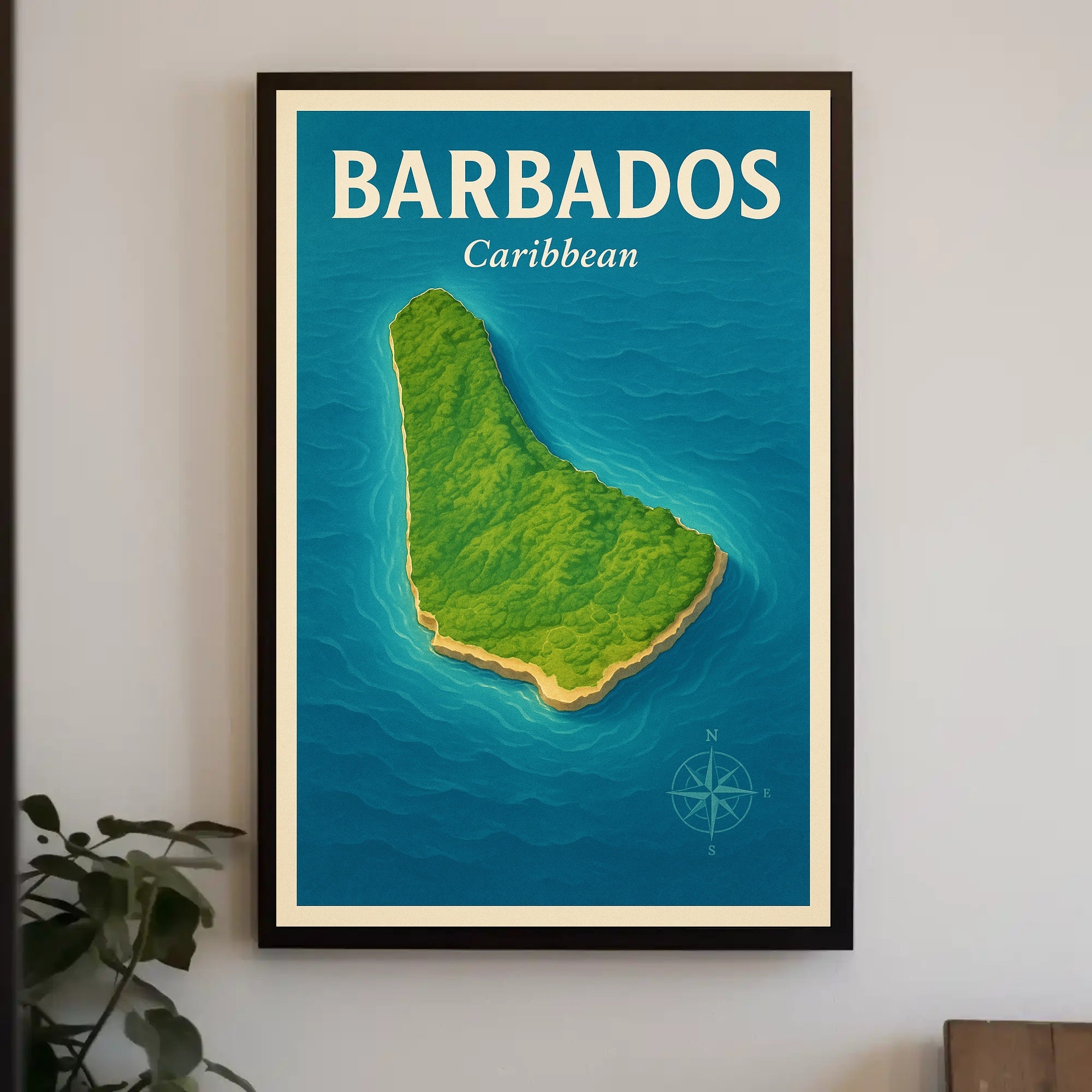 Barbados Adventure Vintage Travel Poster
