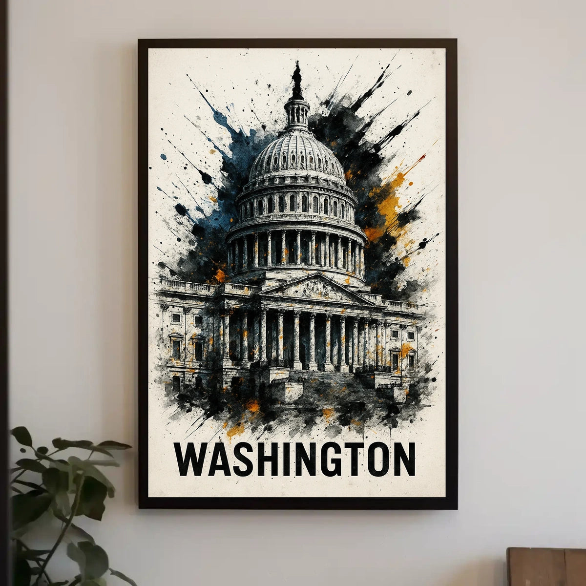 Washington Capitol Art Poster